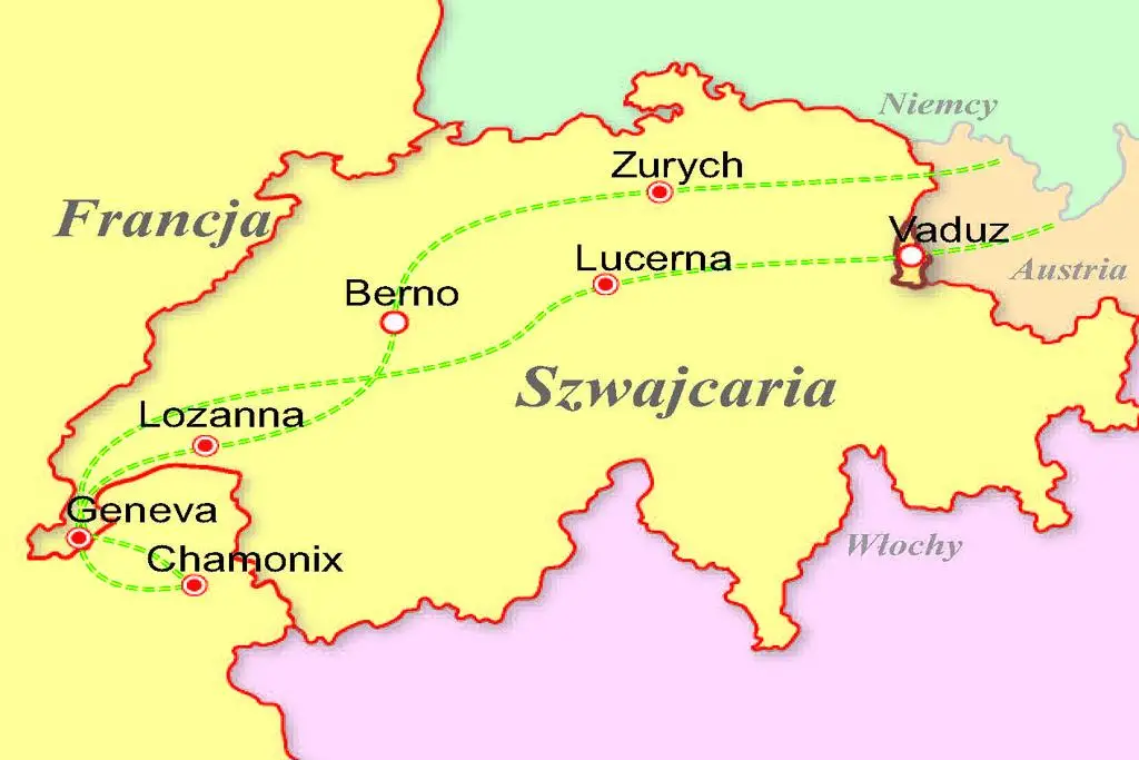 Lichtenstein, Szwajcaria, Francja - Alpejska kraina