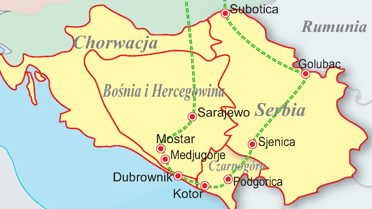 Bo�nia i Hercegowina, Chorwacja, Czarnog�ra, Serbia - Ba�ka�ska mozaika