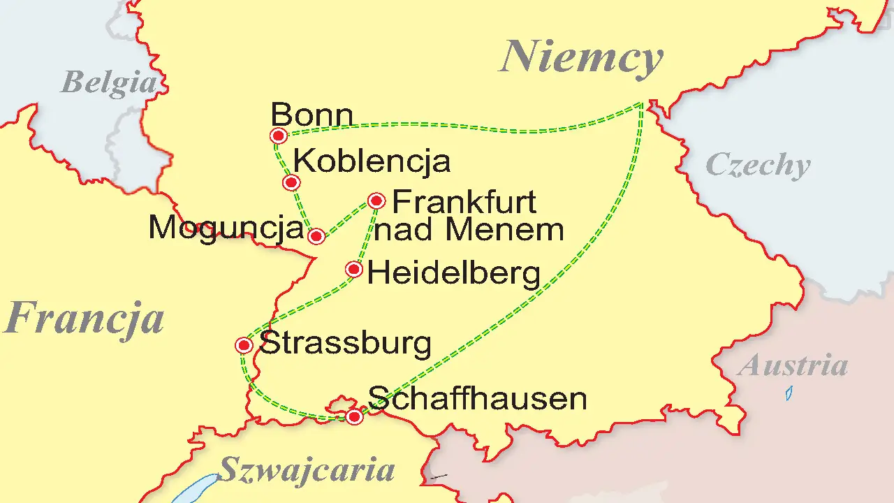 Szwajcaria, Francja, Niemcy - Wzd�u� Renu i Mozeli