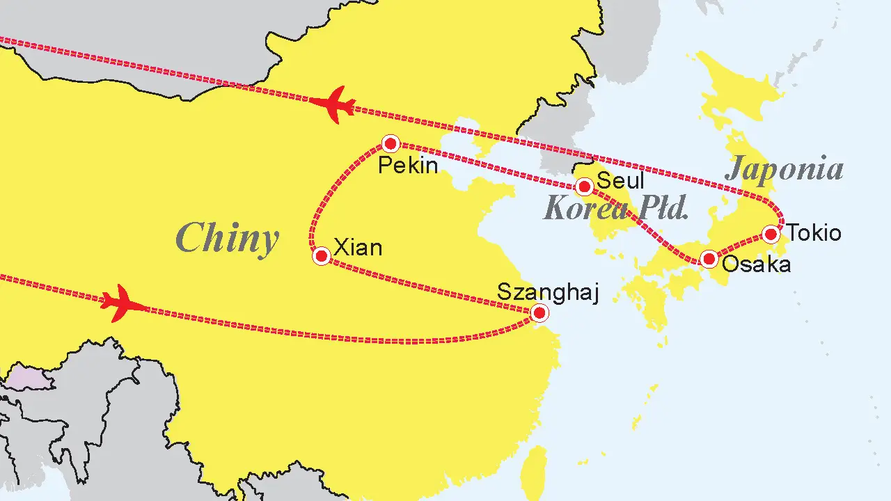 Chiny, Korea Po�udniowa, Japonia - Trzy tygrysy Azji