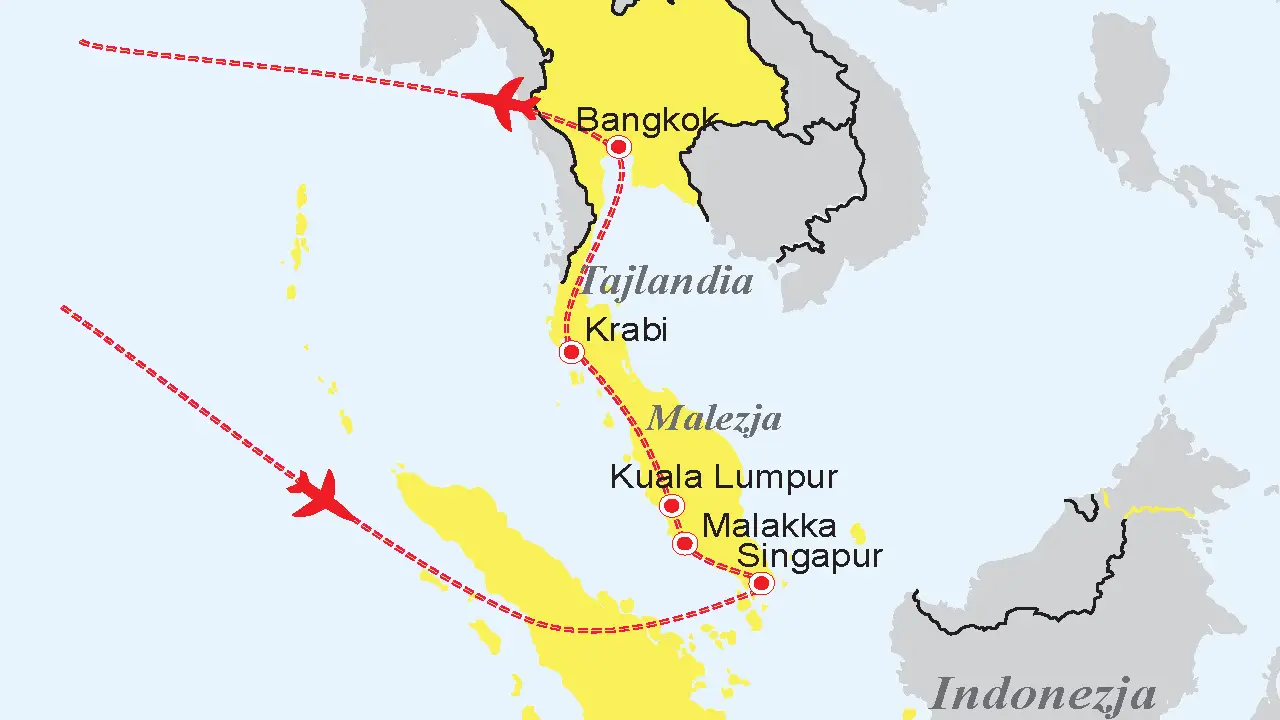 Singapur, Malezja, Tajlandia - Tercet egzotyczny