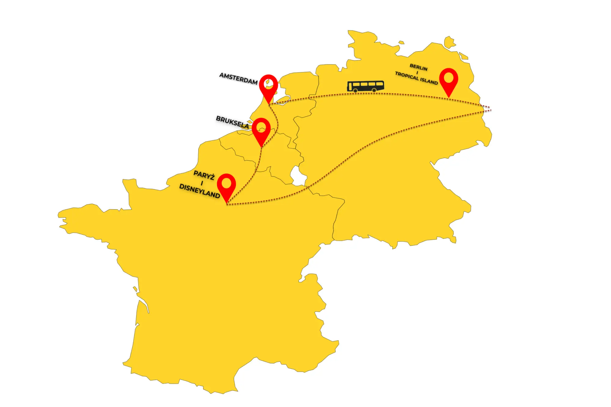 EUROTRIP- Pary�, Disneyland, Amsterdam, Bruksela, Berlin, Tropical Island