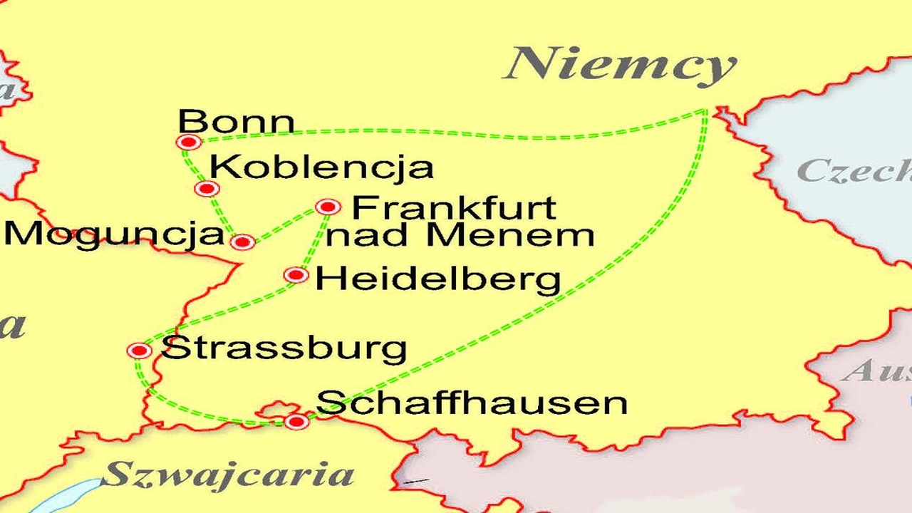Szwajcaria, Francja, Niemcy - Wzdu Renu i Mozeli