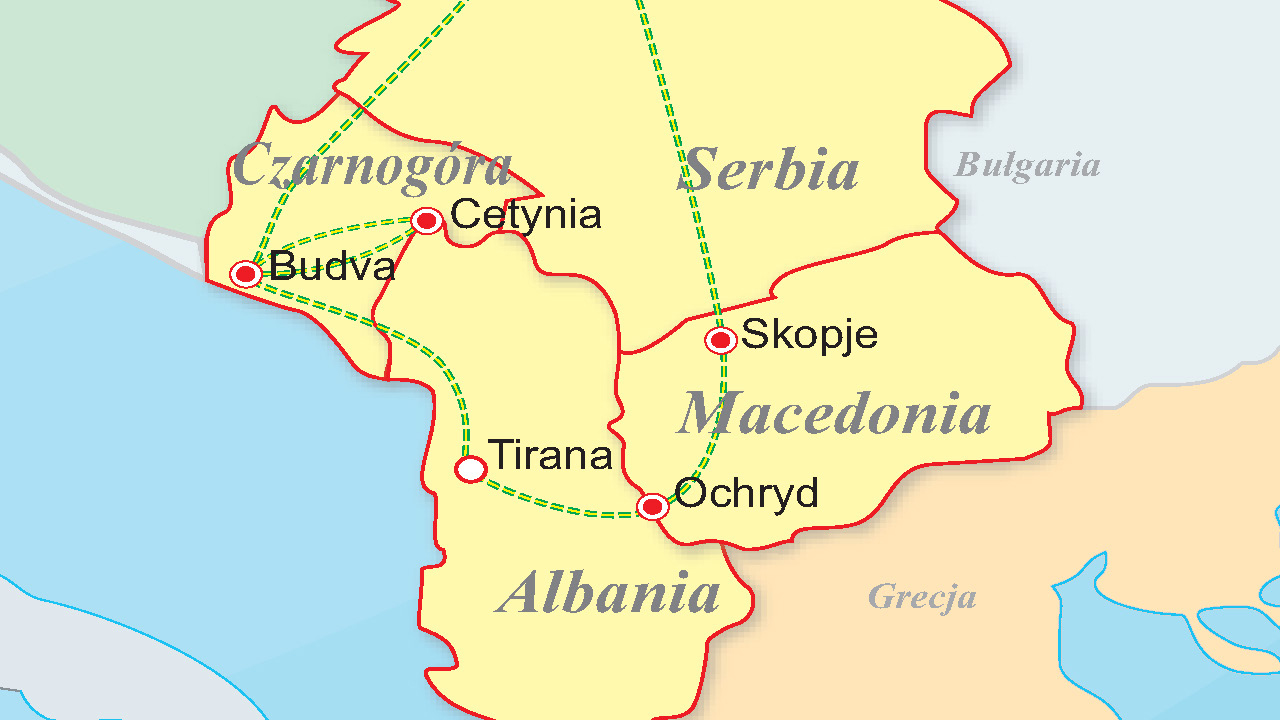 Serbia, Czarnog�ra, Macedonia, Albania - S�oneczne Ba�kany