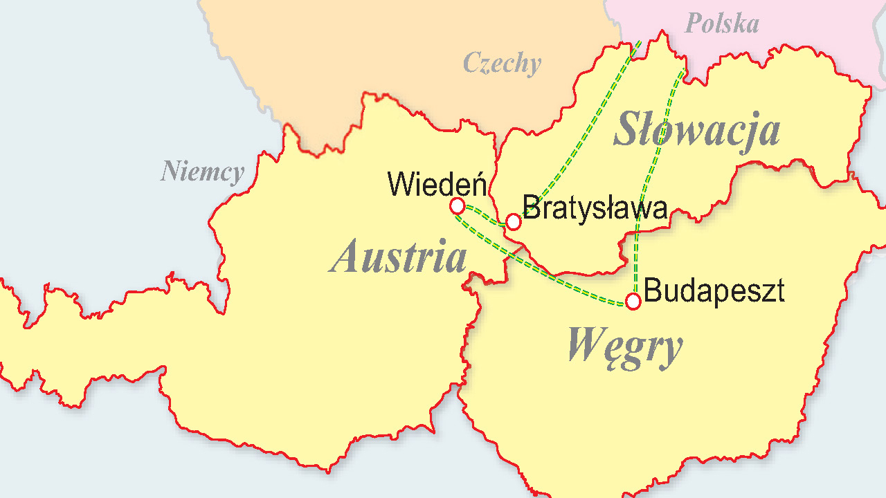 W�gry, Austria, S�owacja - Trzy stolice