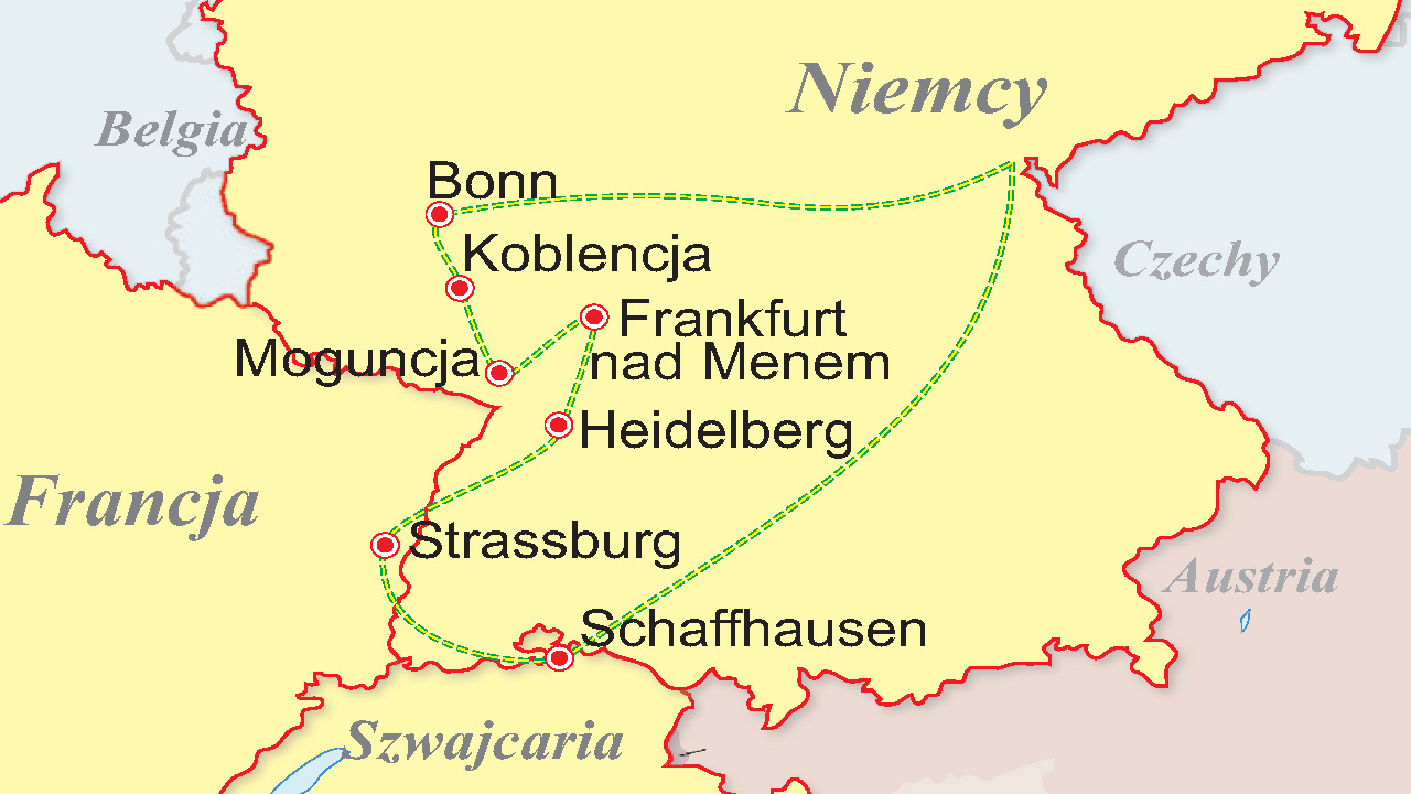 Szwajcaria, Francja, Niemcy - Wzd�u� Renu i Mozeli