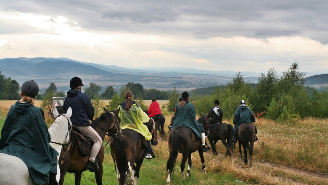 Opolszczyzna Bory Niemodli�skie - m�odzie�owy rajd konny