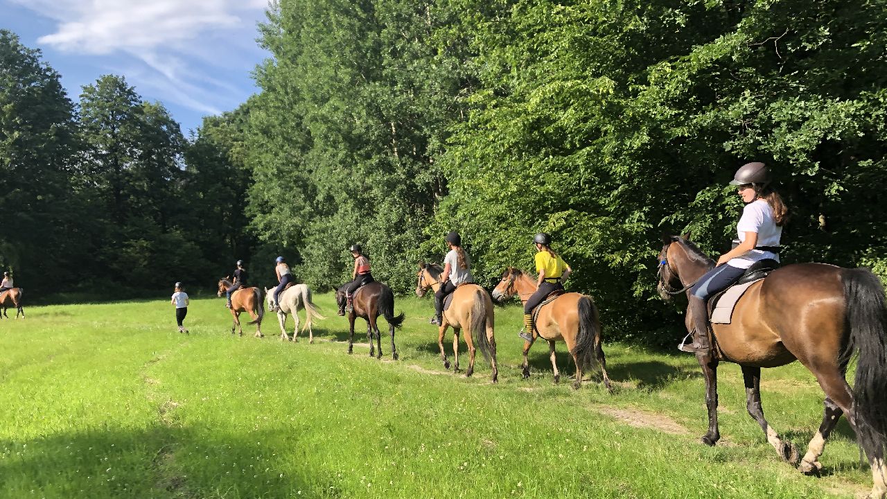 Opolszczyzna Bory Niemodli�skie - m�odzie�owy rajd konny